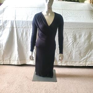 ARITZIA Wilfred black fitted v-neck dress